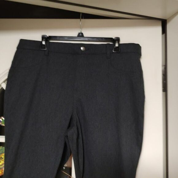 New Time And Tru Gray Fitted High Rise Stretch Jegging Pants Women's XXL 20 - Picture 2 of 3